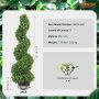 VEVOR Artificial Topiaries Boxwood Trees, 7.6cm Tall (2 Pieces) Faux Topiary Plant Outdoor, All-year Green Feaux Plant w/ Replaceable Leaves for Decorative Indoor/Outdoor/Garden