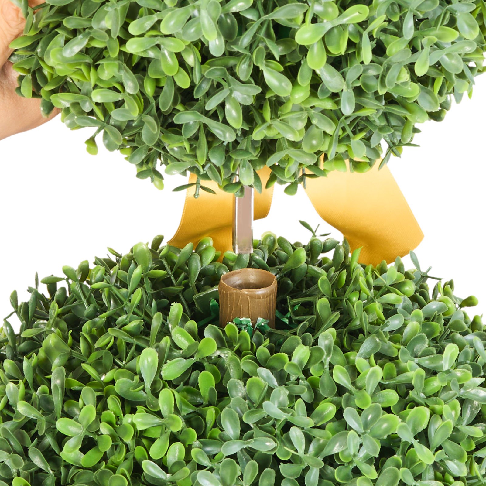 VEVOR Artificial Topiary Bunny-Shape Boxwood Ball, 2 Set 914mm Faux Boxwood Plant Balls, Fake Silk Tree Look Real, Easy Assembly for Decor Front Porch Outdoor Patio Garden Balcony Backyard Indoor