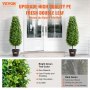 VEVOR Lot de 2 arbres topiaires artificiels en buis de 3 pi, fausse plante décorative UV pour l'intérieur et l'extérieur