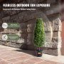 VEVOR 2-pack 3' konstgjord buxbom Topiary Tree Faux Plant UV-dekor inom/utomhus