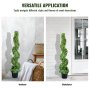 VEVOR Artificial Topiaries Boxwood Trees, 4ft Tall (2 Pieces) Faux Topiary Plant Outdoor, All-year Green Feaux Plant w/ Replaceable Leaves for Decorative Indoor/Outdoor/Garden