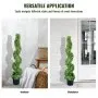 VEVOR Artificial Topiaries Boxwood Trees, 121.9 cm Tall (2 Pieces) Faux Topiary Plant Outdoor, All-year Green Feaux Plant w/ Replaceable Leaves for Decorative Indoor/Outdoor/Garden