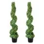 VEVOR Artificial Topiaries Boxwood Trees, 121.9 cm Tall (2 Pieces) Faux Topiary Plant Outdoor, All-year Green Feaux Plant w/ Replaceable Leaves for Decorative Indoor/Outdoor/Garden