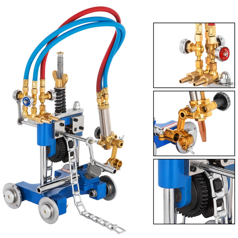 Manual Pipe Gas Cutting Beveling Machine Torch Track Chain Cutter Beveler