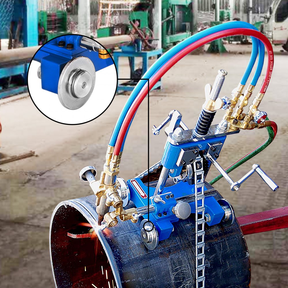 Manual Pipe Gas Cutting Beveling Machine Torch Track Chain Cutter Beveler