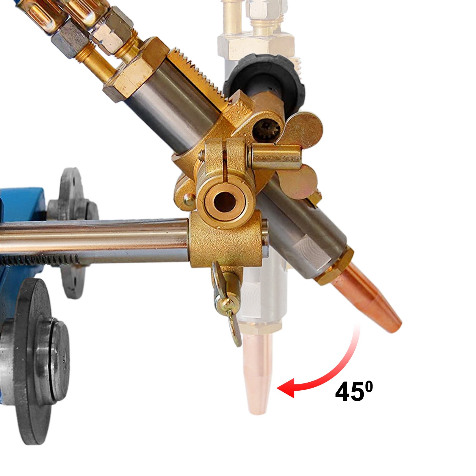 Manual Pipe Gas Cutting Beveling Machine Torch Track Chain Cutter Beveler