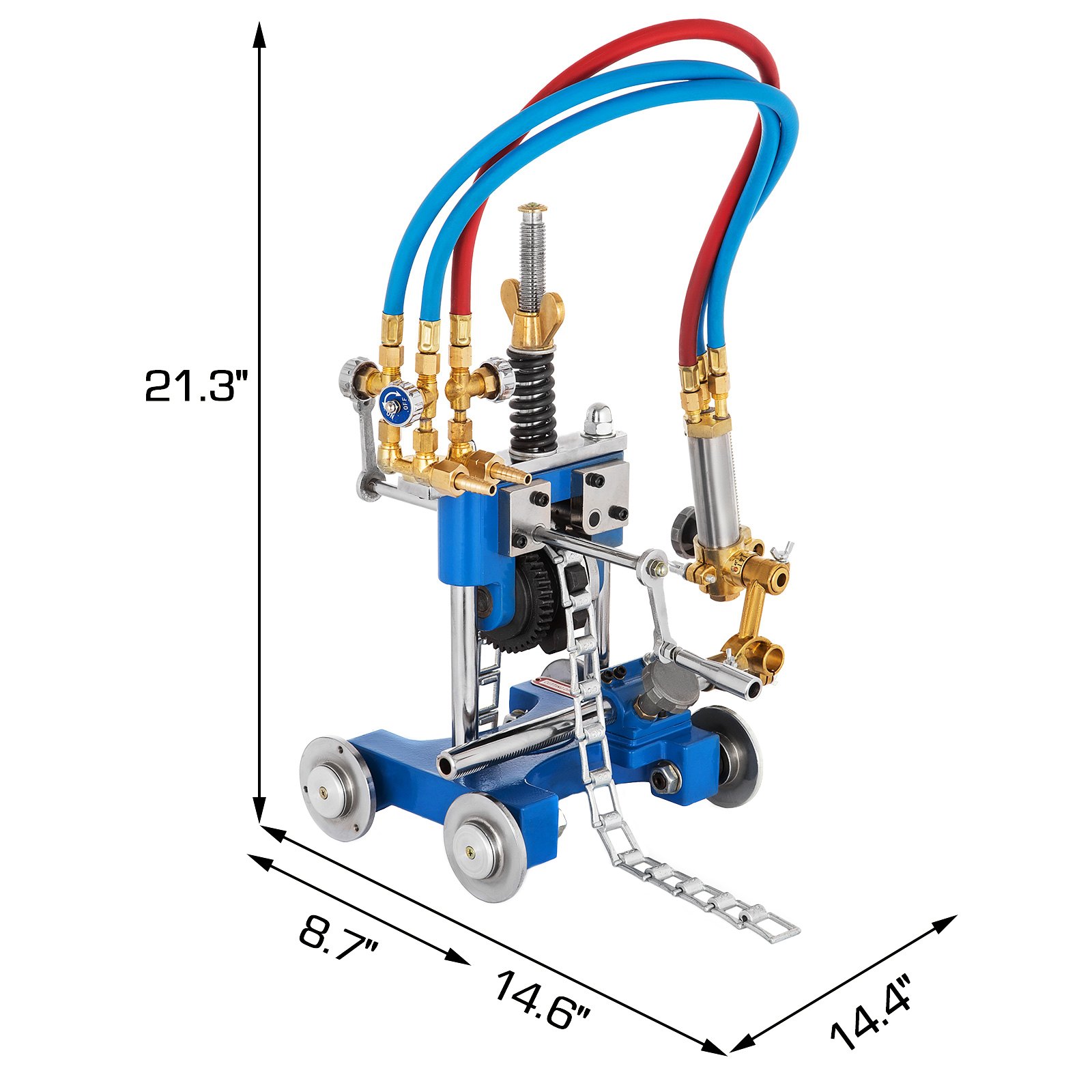 Manual Pipe Gas Cutting Beveling Machine Torch Track Chain Cutter Beveler
