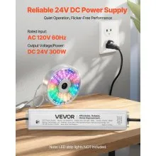 LED Driver 300W 24V DC Low Voltage Transformer Waterproof IP67 Power Supply