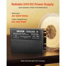 96W 24V Dimmable LED Driver AC to DC Power Supply Transformer Constant Voltage