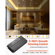 150W 24V Dimmable LED Driver AC to DC Power Supply Transformer Constant Voltage