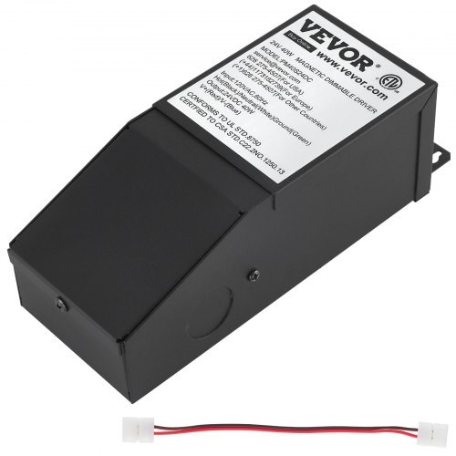 VEVOR Dimmable LED Driver, 24V 40W Magnetic Power Supply, 120V AC - 24V DC LED Transformer,Low Voltage Power Supply for LED Strip Lights,Compatible with MLV, ELV, CL Dimmers,ETL Listed