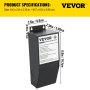 VEVOR Dimmable LED Driver, 24V 40W Magnetic Power Supply, 120V AC - 24V DC LED Transformer,Low Voltage Power Supply for LED Strip Lights,Compatible with MLV, ELV, CL Dimmers,ETL Listed