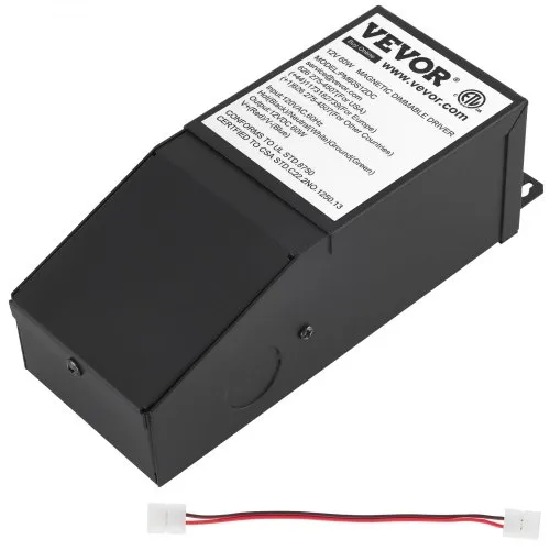 VEVOR Dimmable LED Driver, 12V 60W Magnetic Power Supply, 120V AC - 12V DC LED Transformer,Low Voltage Power Supply for LED Strip Lights,Compatible with MLV, ELV, CL Dimmers,ETL Listed