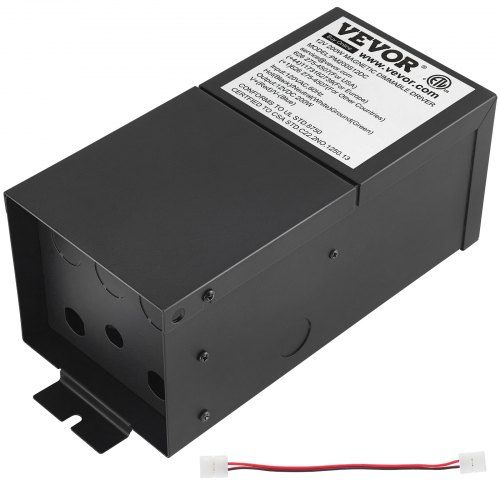 Controlador LED regulable VEVOR, fuente de alimentación magnética de 12 V 200 W, transformador LED de 120 V CA - 12 V CC, fuente de alimentación de bajo voltaje para tiras de luces LED, compatible con reguladores de intensidad MLV, ELV, CL, listado ETL