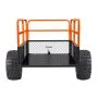 VEVOR Garden Utility Trailer, 28 Cu. Ft. & 800kg, ATV UTV Trailer, Tow Behind Steel Dump Trailers, Removable Rear Panel, Heavy Duty Pull Behind Yard Trailers for Lawn Mower Tractor Garden Waste