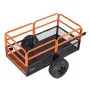 VEVOR Garden Utility Trailer, 28 Cu. Ft. & 800kg, ATV UTV Trailer, Tow Behind Steel Dump Trailers, Removable Rear Panel, Heavy Duty Pull Behind Yard Trailers for Lawn Mower Tractor Garden Waste
