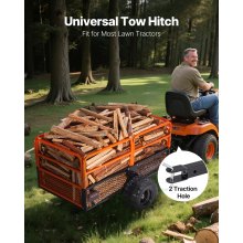VEVOR Dump Trailer 1800 lbs 28 Cu. Ft Tow Behind Steel Garden Yard Trailer Cart