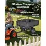 VEVOR Garden Utility Trailer, 10 Cu. Ft & 227 kg Capacity, ATV UTV Hauling Trailer, Tow Behind Steel Dump Cart with 14" Tires, Hand Pull or Foot Pedal, Heavy Duty Yard Trailers for Lawn Mower Tractor