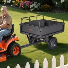 VEVOR Steel Dump Cart 10 Cu. Ft 500LB for ATV/UTV Trailer Tow Behind Heavy Duty