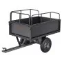 VEVOR Garden Utility Trailer, 17 Cu. Ft & 272 kg Capacity, ATV UTV Hauling Trailer, Tow Behind Steel Dump Cart with 16" Tires, Hand Pull or Foot Pedal, Heavy Duty Yard Trailers for Lawn Mower Tractor
