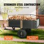VEVOR Dump Trailer Tow Behind Dump Cart 750 lbs 15 Cu. Ft. Steel Construction