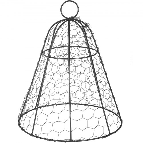 VEVOR Chicken Wire Cloche, 5 Packs 13" Diameter x 15.7" Height, Plant Protector and Cover with Zip Ties & Staples, Sturdy Metal Cage Garden Protection from Animals, No Assembly Required, Black