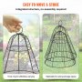 VEVOR Chicken Wire Cloche, 5 συσκευασίες 13" Διάμετρος x 15,7" Ύψος, Προστατευτικό φυτών και κάλυμμα με φερμουάρ & συνδετήρες, στιβαρή μεταλλική προστασία κήπου κλουβιού από ζώα, δεν απαιτείται συναρμολόγηση, μαύρο