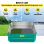 VEVOR Galvanized Raised Garden Bed, 32" x 32" x 12" Metal Planter Box, Green Steel Plant Raised Garden Bed Kit, Planter Boxes Outdoor for Growing Vegetables,Flowers,Fruits,Herbs,and Succulents