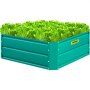 VEVOR Galvanized Raised Garden Bed, 32" x 32" x 12" Metal Planter Box, Steel Raised Garden Bed Kit, Black Planter Boxes Outdoor for Growing Vegetables, Flowers, Fruits, Herbs, and Succulents
