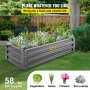 VEVOR Galvanized Raised Garden Bed, 48" x 24" x 10", Steel Metal Planter Box Kit, Plant Boxes Outdoor for Growing Vegetables, Flowers, Fruits, Herbs, and Succulents, Gray