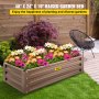 VEVOR Galvanized Raised Garden Bed, 48" x 24" x 10" Metal Planter Box, Brown Steel Plant Raised Garden Bed Kit, Planter Boxes Outdoor for Growing Vegetables, Flowers, Fruits, Herbs, and Succulents