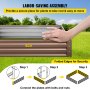VEVOR Galvanized Raised Garden Bed, 48" x 24" x 10" Metal Planter Box, Brown Steel Plant Raised Garden Bed Kit, Planter Boxes Outdoor for Growing Vegetables,Flowers,Fruits,Herbs,and Succulents