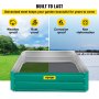 VEVOR Galvanized Raised Garden Bed, 48" x 48" x 12" Metal Planter Box, Green Steel Plant Raised Garden Bed Kit, Planter Boxes Outdoor for Growing Vegetables, Flowers, Fruits, Herbs, and Succulents