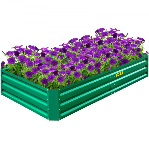 VEVOR Galvanized Raised Garden Bed, 68" x 35.4" x 11.8" Metal Planter Box, Green Steel Plant Raised Garden Bed Kit, Planter Boxes Outdoor for Growing Vegetables,Flowers,Fruits,Herbs,and Succulents