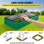 VEVOR Galvanized Raised Garden Bed, 48" x 24" x 12" Metal Planter Box, Green Steel Plant Raised Garden Bed Kit, Planter Boxes Outdoor for Growing Vegetables, Flowers, Fruits, Herbs, and Succulents