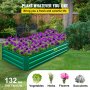 VEVOR Galvanized Raised Garden Bed, 68" x 35.4" x 11.8" Metal Planter Box, Green Steel Plant Raised Garden Bed Kit, Planter Boxes Outdoor for Growing Vegetables,Flowers,Fruits,Herbs,and Succulents