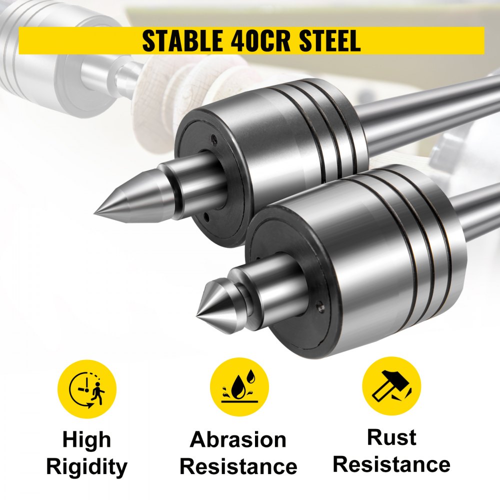 VEVOR Live Center Set MT1 Live Center Wood Lathe 7 Interchangeable Points