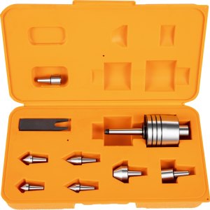 LDC-SET9 9PCs Wood Lathe Drive and Live Center Kit in Aluminum Case wi