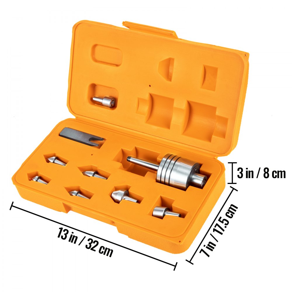 VEVOR MT2 Multi-Purpose Live Center 7pcs Set, Replaceable Tip Live Center Set