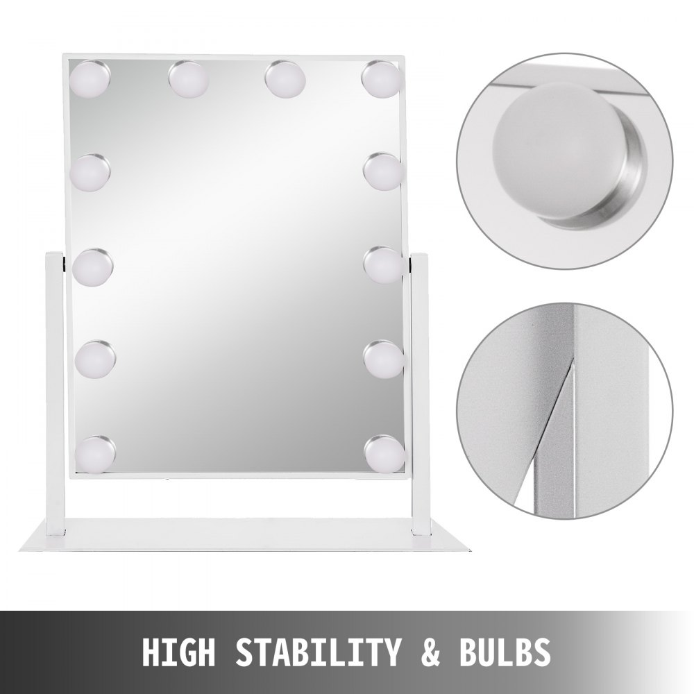 Beautify Hollywood Mirror For Makeup - 12 Led Bulb – Table Top/vanity/bathroom
