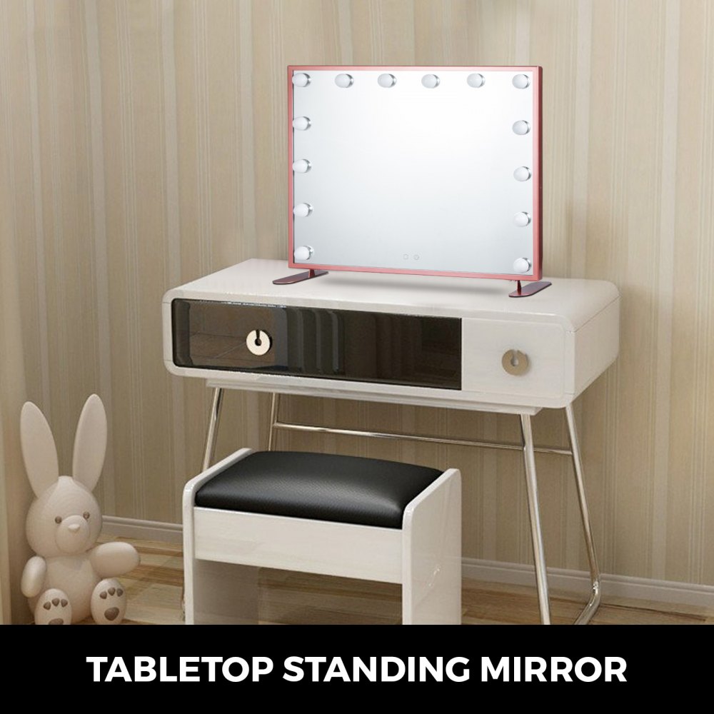 Led Glam Hollywood Dressing Table Mirror Vanity Lighted Cosmetic Dimmable Bulb