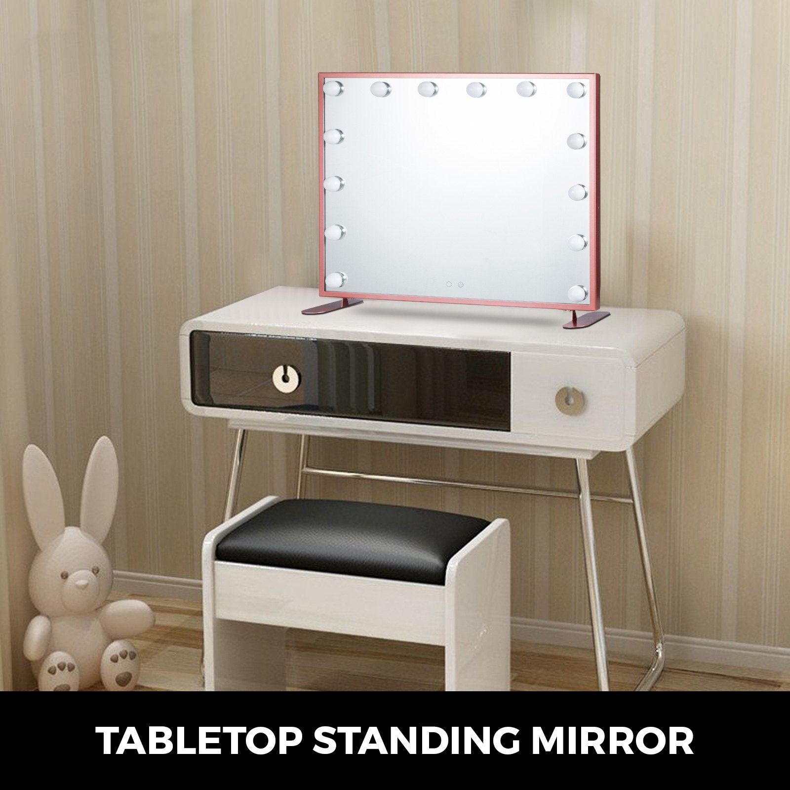Led Glam Hollywood Dressing Table Mirror Vanity Lighted Cosmetic Dimmable Bulb
