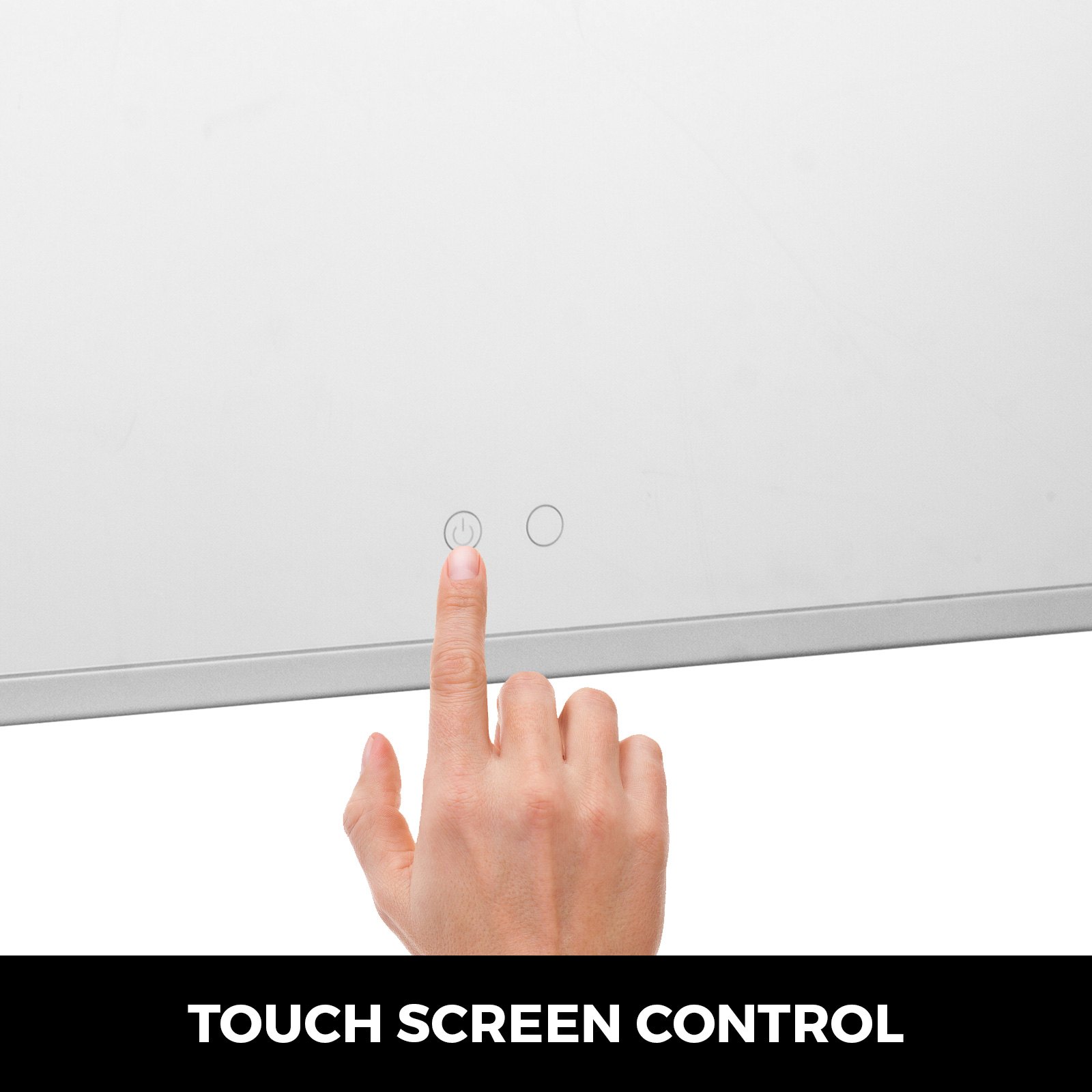 Hollywood Espejo de maquillaje Iluminado Espejo de vanidad Smart Touch Dormitorio Cuadrado Plata