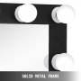 Large Hollywood Makeup Mirror Vanity Lighted 12 Led Bulbs Tabletop Or Wall