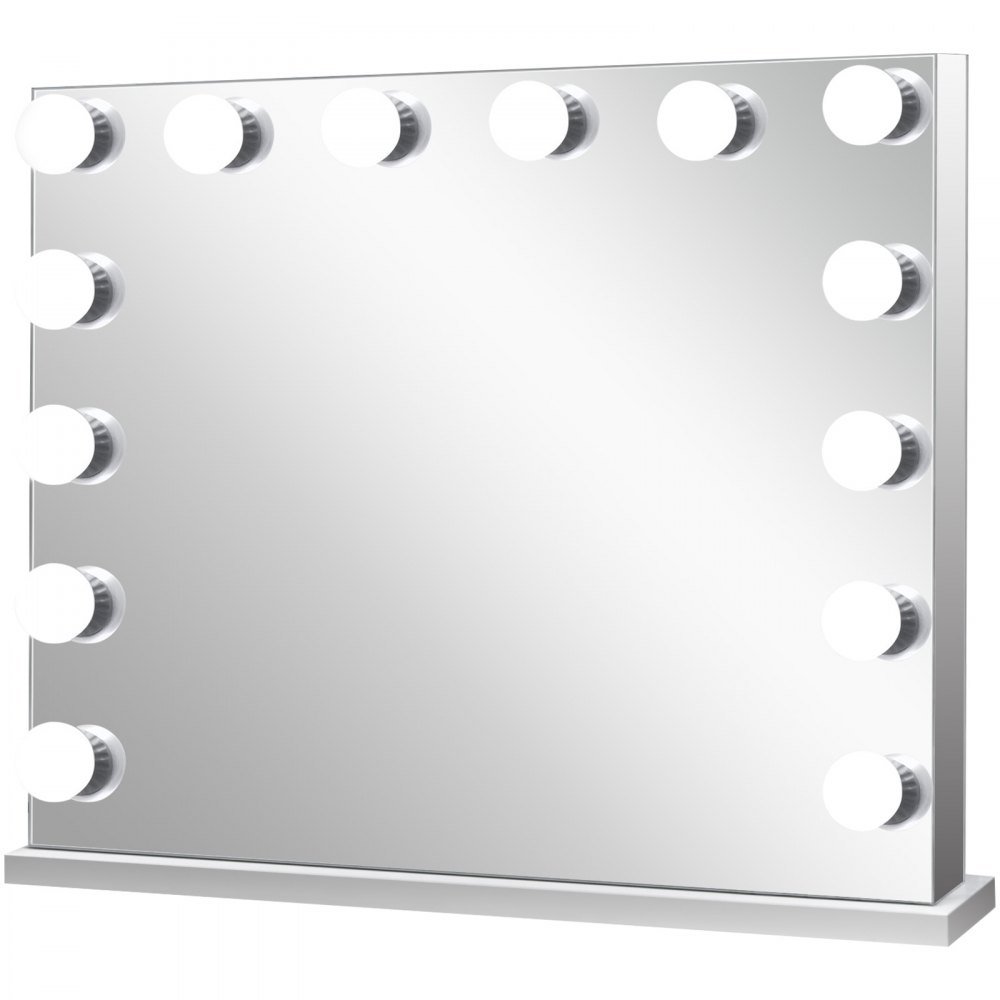 Hollywood Makeup Vanity Mirror With Light Stage Large Beauty Mirror Frameless