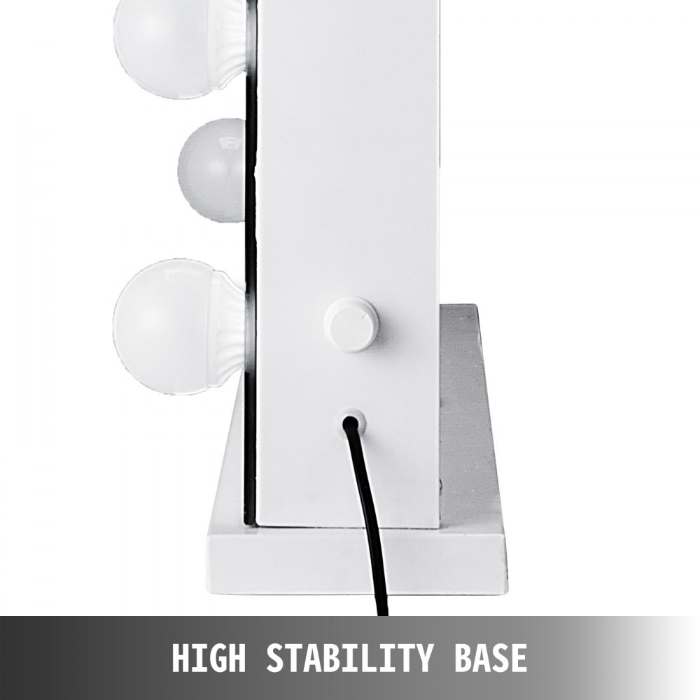 Hollywood Makeup Vanity Mirror With Light Stage Large Beauty Mirror Frameless