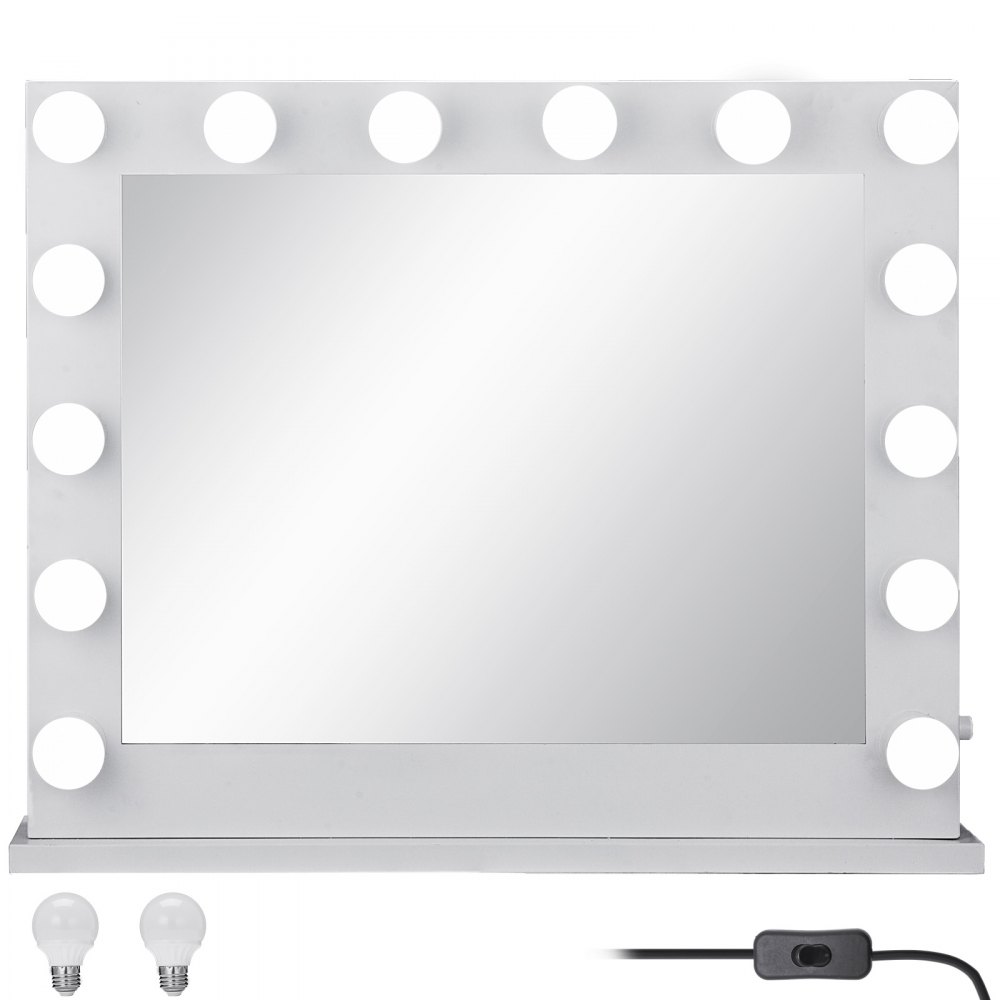 Hollywood Makeup Vanity Mirror Lighted Mirror Dimmer White+led Bulbs