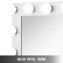 Hollywood Makeup Vanity Mirror Lighted Mirror Dimmer White+led Bulbs