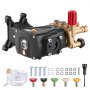 VEVOR Pressure Washer Pump, 1" Shaft Horizontal Triplex Plunger, 4000 PSI, 4.0GPM, Replacement Power Washer Pumps Kit with 5 Nozzles, Compatible with Simpson MorFlex 40224, 40225, 40226, Santoprene