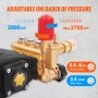 VEVOR Pressure Washer Pump, 3/4" Shaft Horizontal Triplex Plunger, 3700 PSI, 2.5 GPM, Replacement Power Washer Pumps Kit, Parts Washer Pump, Compatible with Simpson MorFlex Models 40224, 40225, 40226